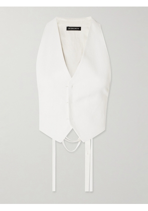 Ann Demeulemeester - Mary Lace-up Cutout Linen Vest - White - IT36,IT38,IT40,IT42,IT44,IT46