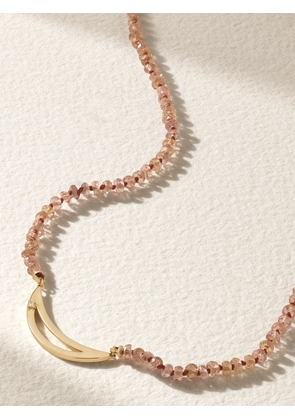 Andrea Fohrman - 14-karat Gold, Garnet And Diamond Necklace - Brown - One size