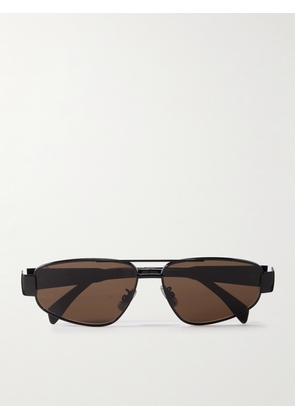 CELINE Eyewear - Triomphe Aviator-style Metal And Acetate Sunglasses - Black - One size