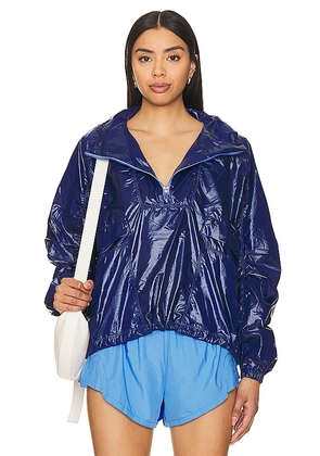 Free People X FP Movement Spring Showers Packable Solid Jacket in Blue. Size L, S, XL, XS.