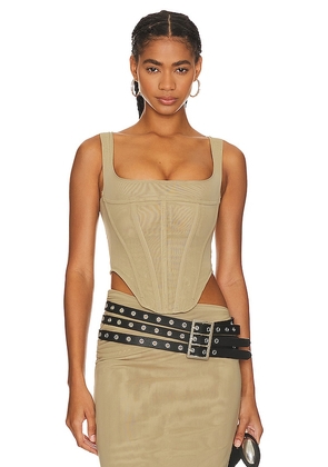 Miaou Campbell Corset in Sage. Size M, S, XS.