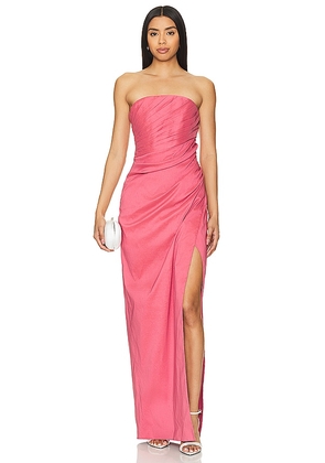 Rachel Gilbert Mira Gown in Rose. Size 0, 2, 3.