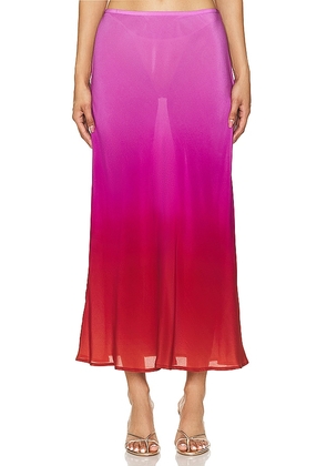 RIXO Kelly Skirt in Pink. Size M, S, XL, XS.