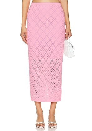 MINKPINK Solano Skirt in Pink. Size L, M.