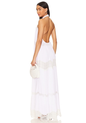 Tularosa Emily Maxi Dress in White. Size L, S, XL, XS, XXS.