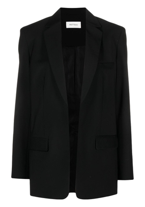 Matteau open-front wool blend blazer - Black