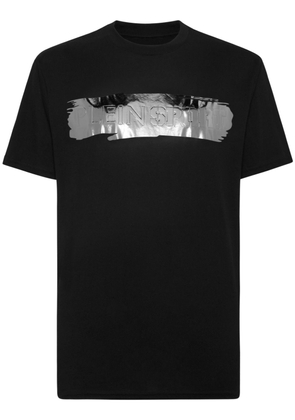 Plein Sport brushstroke-print cotton T-shirt - Black