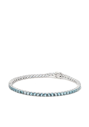 Hatton Labs silver crystal-embellished tennis bracelet
