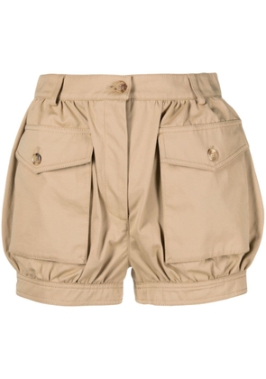 Moschino high-waisted cargo mini shorts - Neutrals