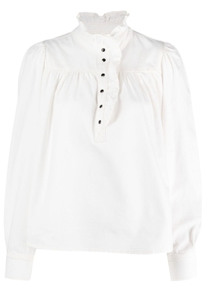 Ba&Sh Omilac ruffle-trim cotton blouse - White