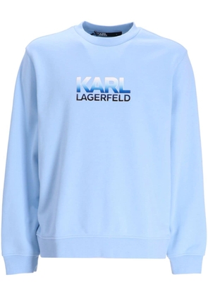 Karl Lagerfeld logo-print jersey sweatshirt - Blue