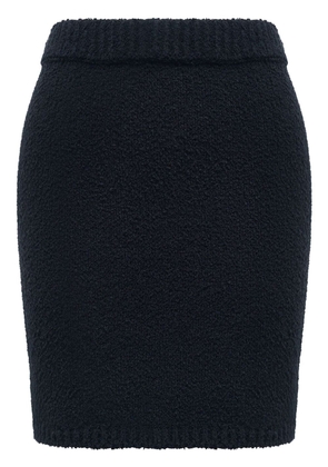 12 STOREEZ bouclé knitted miniskirt - Black