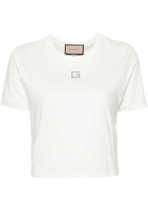 Gucci Square G-embellished cotton T-shirt - White