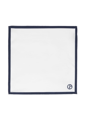 Giorgio Armani logo-print silk foulard - White