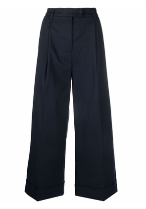 P.A.R.O.S.H. wide-leg cropped trousers - Blue
