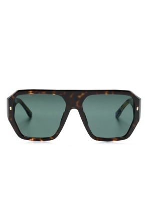 Dsquared2 Eyewear logo-lettering oversize-frame sunglasses - Brown