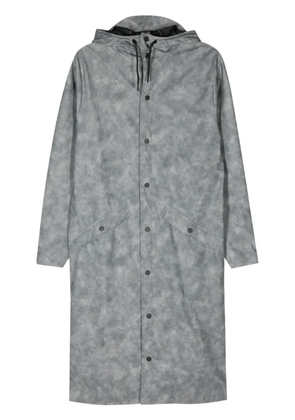 Rains tie-dye hooded parka coat - Grey