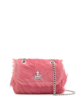 Vivienne Westwood Orb-plaque hairy mini bag - Pink