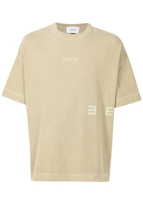 PACE logo-print cotton T-shirt - Brown