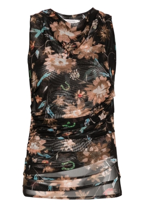 Dorothee Schumacher floral-print semi-sheer blouse - Black