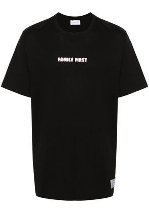Family First logo-print cotton T-shirt - Black