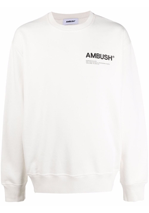 AMBUSH Fleece Workshop logo-print sweatshirt - White
