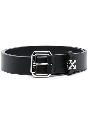 Off-White Arrow-plaque leather belt - Black