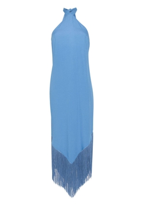Taller Marmo halterneck fringed maxi dress - Blue