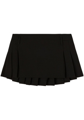 AMBUSH pleated virgin-wool miniskirt - Black