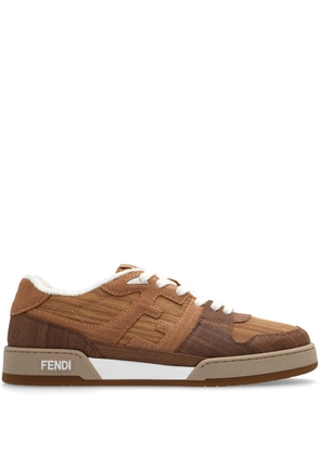 FENDI Fendi Match wood-treated sneakers - Brown