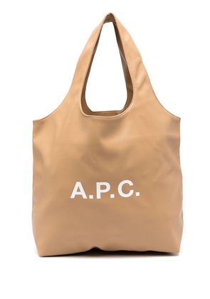 A.P.C. large Ninon tote bag - Neutrals