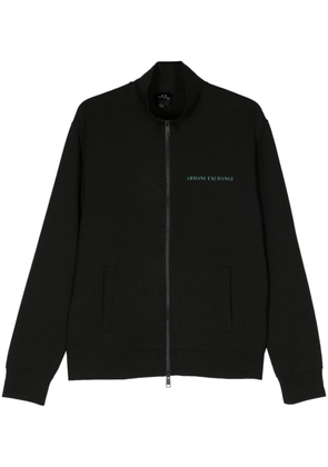 Armani Exchange logo-print modal blend sweatshirt - Black