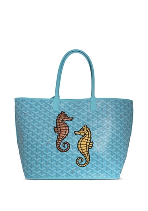 Goyard Pre-Owned Saint Louis Seahorse-embroidered tote bag - Blue