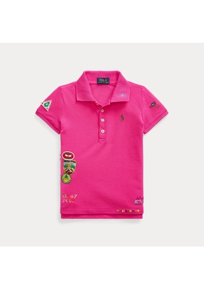 Outdoors-Patch Stretch Mesh Polo Shirt