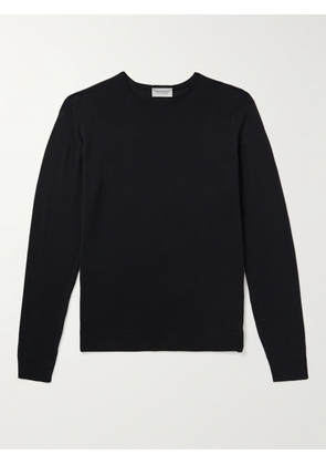 John Smedley - Hatfield Slim-Fit Sea Island Cotton Sweater - Men - Black - S