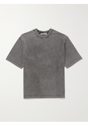 Acne Studios - Extorr Logo-Appliquéd Garment-Dyed Cotton-Jersey T-Shirt - Men - Black - XS