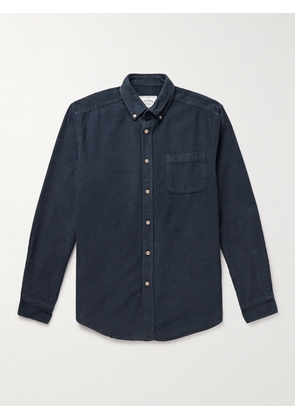 Portuguese Flannel - Lobo Button-Down Collar Cotton-Corduroy Shirt - Men - Blue - XS