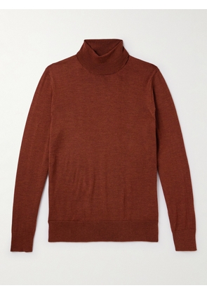 Mr P. - Slim-Fit Merino Wool Rollneck Sweater - Men - Burgundy - XS