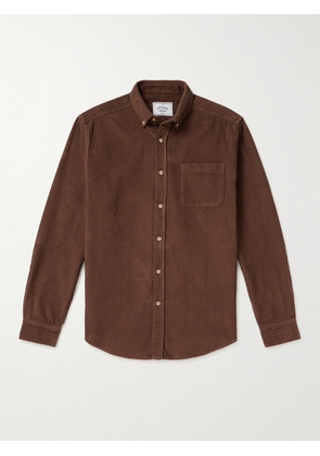 Portuguese Flannel - Lobo Button-Down Collar Cotton-Corduroy Shirt - Men - Brown - XS