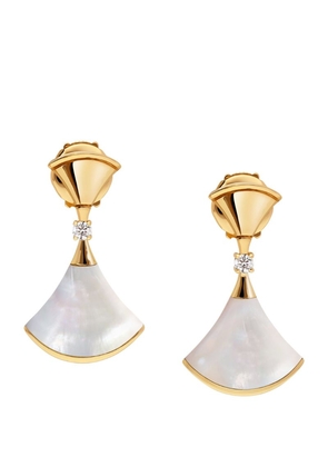 Bvlgari Yellow Gold And Mother Of Pearl Divas' Dream Earrings