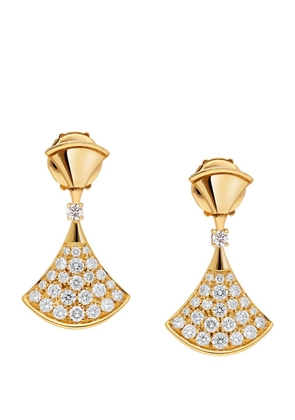 Bvlgari Yellow Gold And Diamond Divas' Dream Earrings