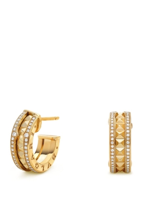 Bvlgari Yellow Gold And Diamond B. Zero1 Earrings