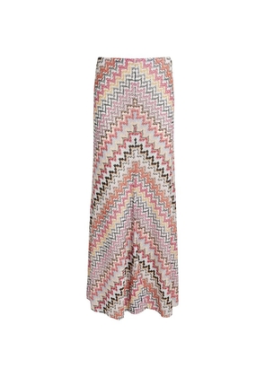 Zig Zag wool-blend pencil skirt