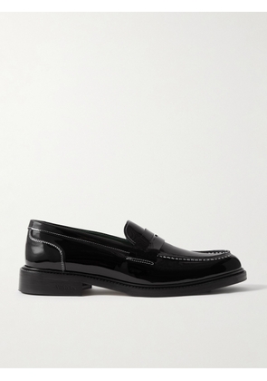 VINNY's - Townee Patent-Leather Penny Loafers - Men - Black - EU 40