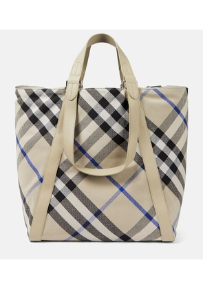 Burberry Large checked jacquard tote bag