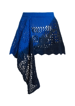 The Attico - Crocheted Cotton Mini Skirt - Blue - IT 42 - Moda Operandi