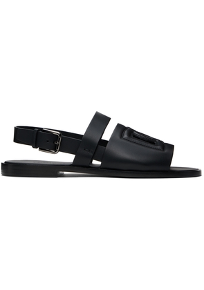 Dolce & Gabbana Black Calfskin Sandals