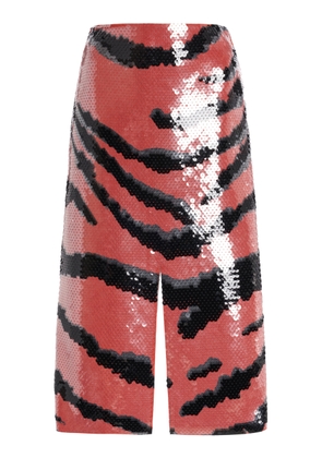 Bottega Veneta - Tiger-Printed Sequin Midi Skirt - Print - XS - Moda Operandi