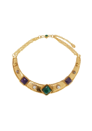 Sylvia Toledano - 22K Gold-Plated Malachite Pearl and Amethyst Diva Necklace - Green - OS - Moda Operandi - Gifts For Her