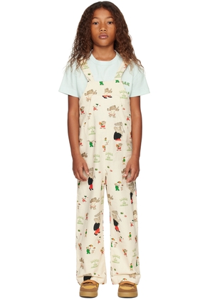 The Animals Observatory Kids Off-White Mammoth Overalls